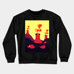 Dinos and Volcanos Crewneck Sweatshirt